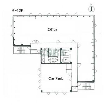 6階〜12階 平面図