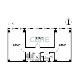 2階〜5階 平面図