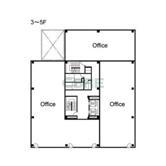 3階〜5階 平面図