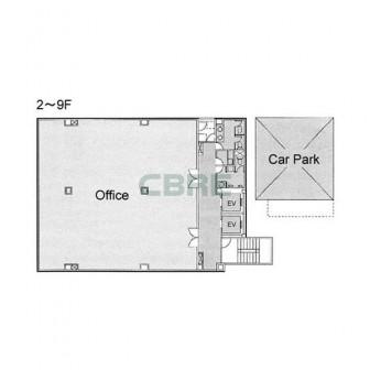 2階〜9階 平面図