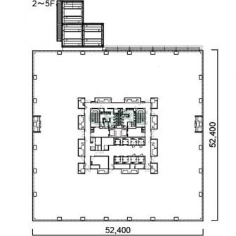 2階〜5階 平面図