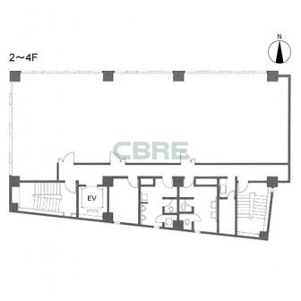 2階〜4階 平面図