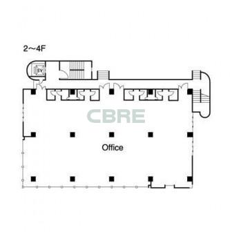 2階〜4階 平面図
