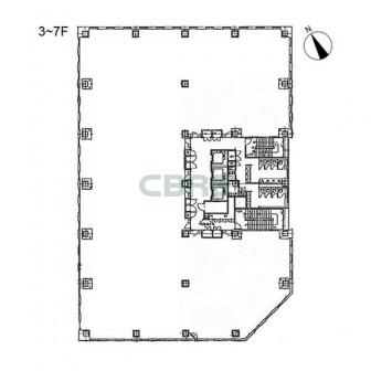 3階〜6階 平面図