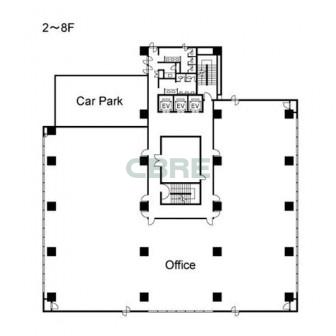 2階〜8階 平面図