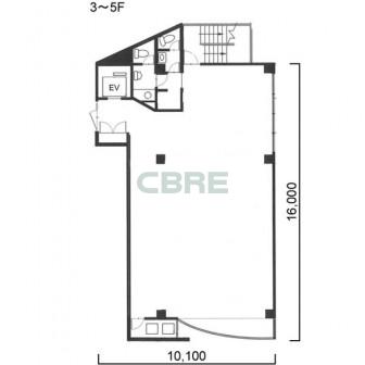 3階〜5階 平面図