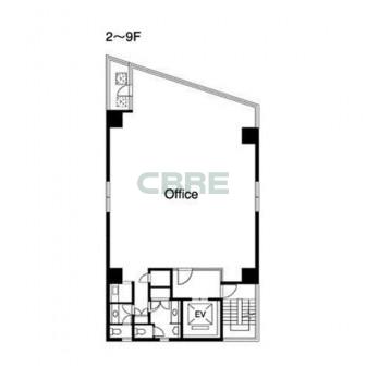 2階〜9階 平面図