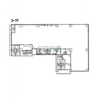 3階〜7階 平面図