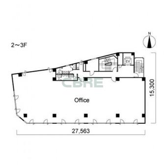 2階〜3階 平面図