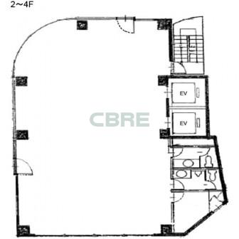 2階〜4階 平面図