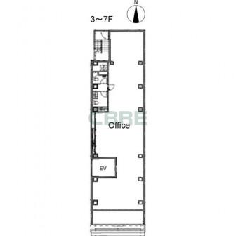 3階〜7階 平面図