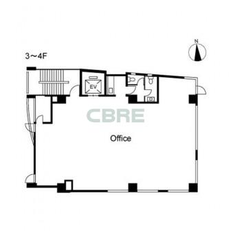 3階〜4階 平面図