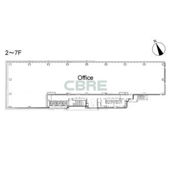 2階〜7階 平面図