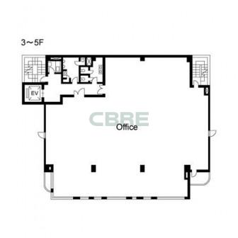 3階〜5階 平面図