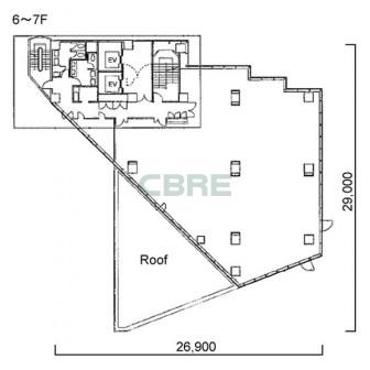6階〜7階 平面図