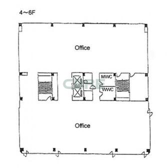 4階〜6階 平面図