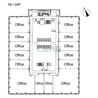 16階〜24階 平面図