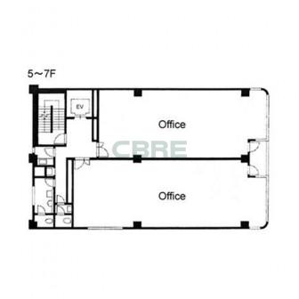 5階〜7階 平面図