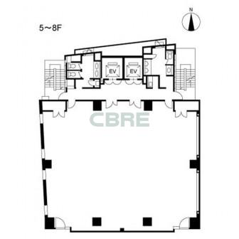 5階〜8階 平面図
