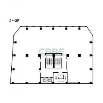 2階〜3階 平面図