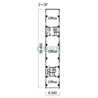 2階〜3階 平面図