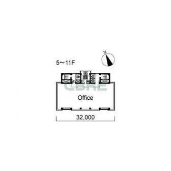 5階〜11階 平面図