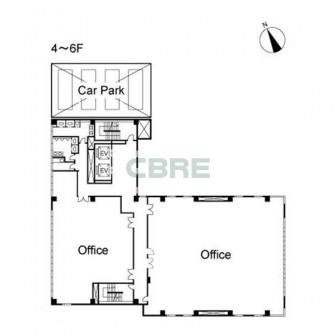 4階〜6階 平面図