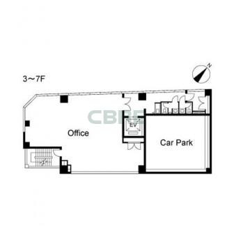 3階〜7階 平面図