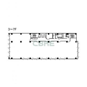 3階〜7階 平面図
