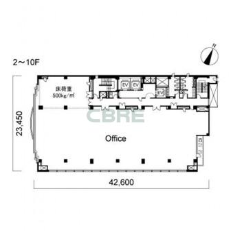 2階〜10階 平面図