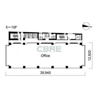 5階〜10階 平面図