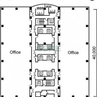 5階〜21階 平面図