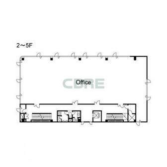 2階〜5階 平面図