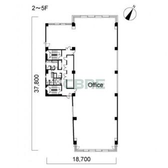 2階〜5階 平面図