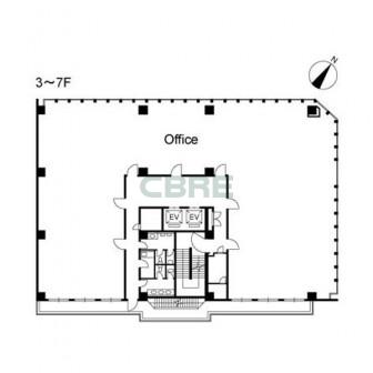 3階〜7階 平面図