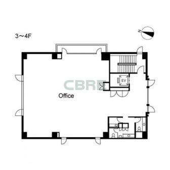 3階〜4階 平面図