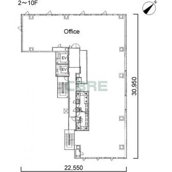 2階〜10階 平面図