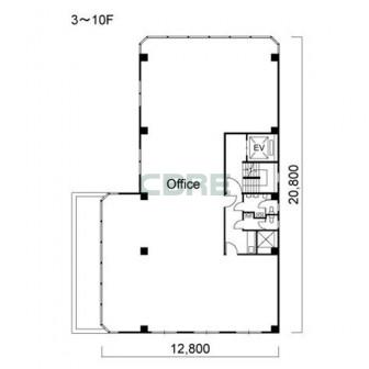 3階〜10階 平面図
