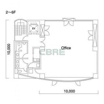 2階〜6階 平面図