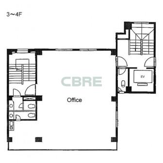3階〜4階 平面図