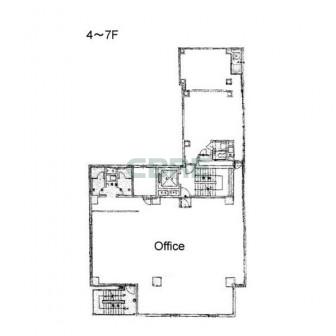 4階〜7階 平面図