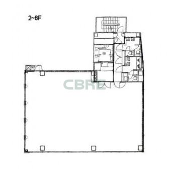 2階〜8階 平面図