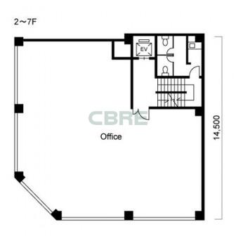 2階〜7階 平面図