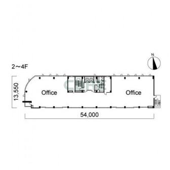 2階〜4階 平面図