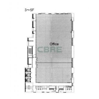 3階〜5階 平面図