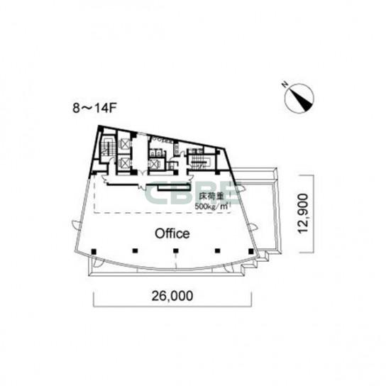 Cbre 東京建物東渋谷ビルの空室情報 8階 61 54坪 賃貸オフィス 賃貸事務所