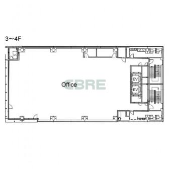 3階〜4階 平面図