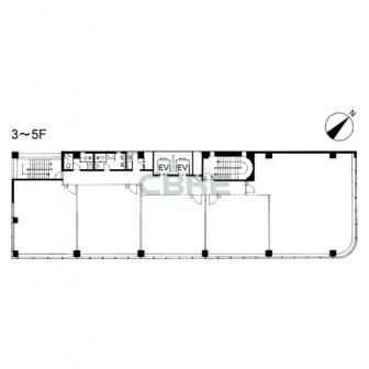 3階〜5階 平面図