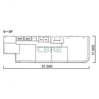 6階〜8階 平面図