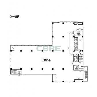 2階〜5階 平面図